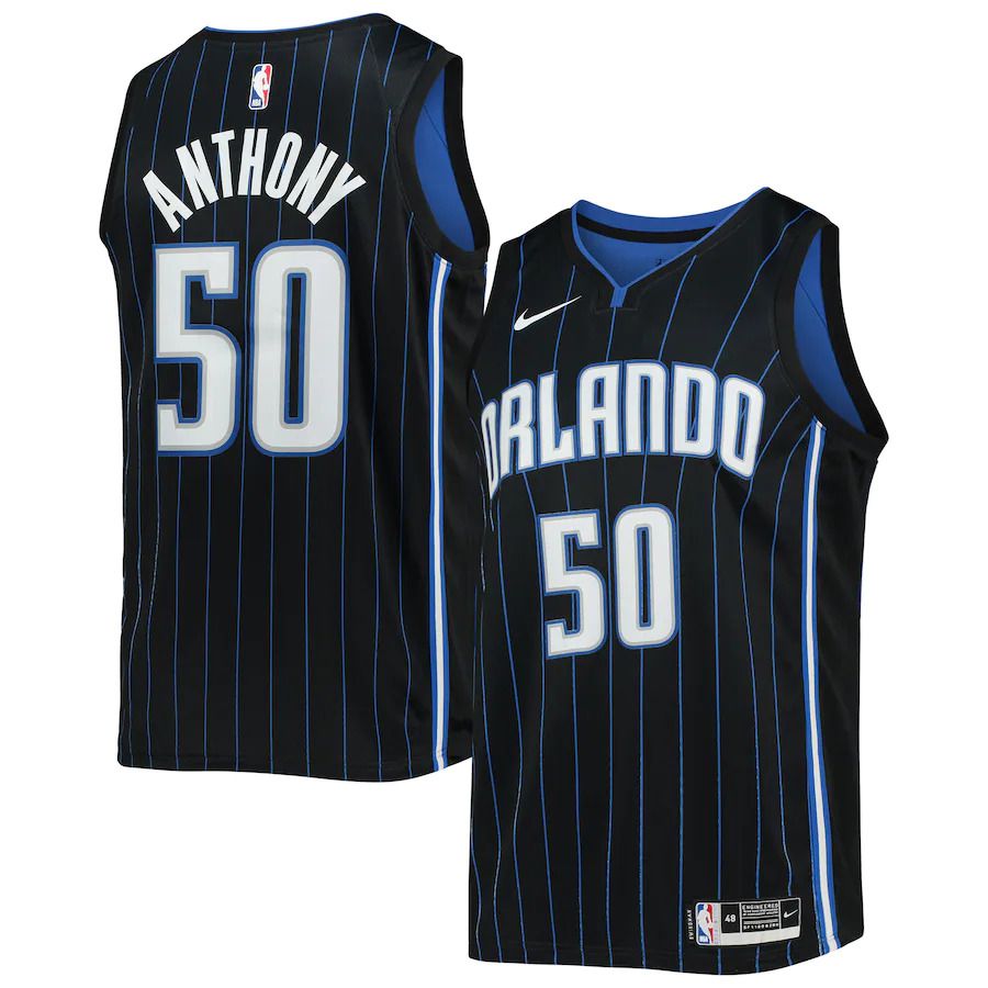 Men Orlando Magic #50 Cole Anthony Nike Black Icon Edition 2022-23 Swingman NBA Jersey->customized nba jersey->Custom Jersey